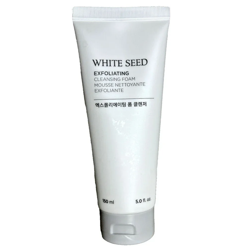 The Face Shop White Seed Exfoliating Cleansing Foam, 5 oz 150ml New